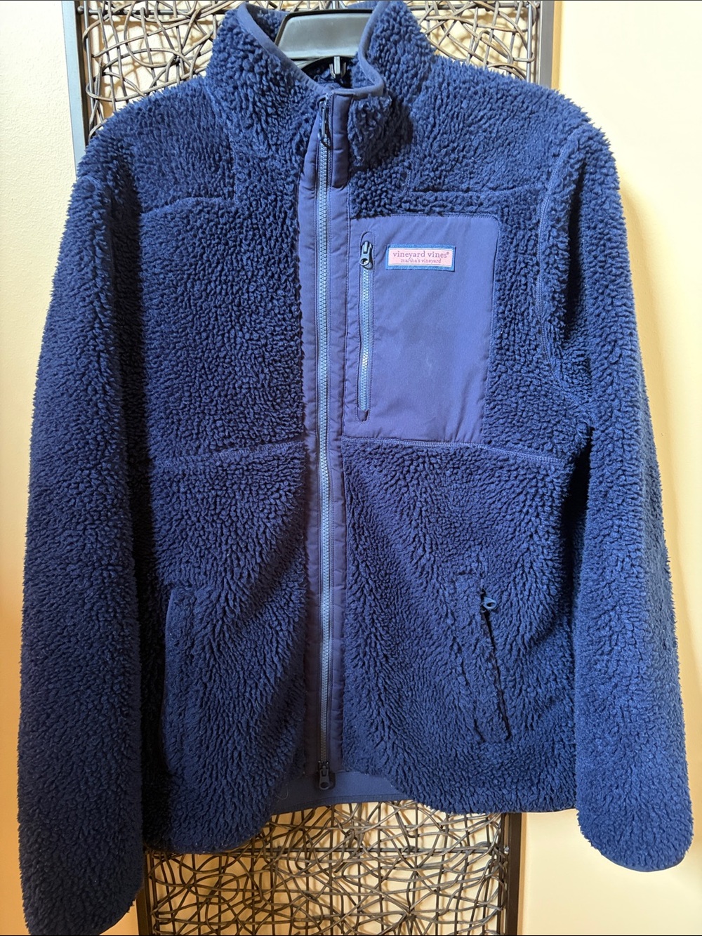 Vineyard Vines Men’s Navy Sherpa Full-Zip Jacket